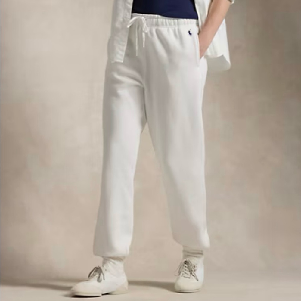 Polo Ralph Lauren Women’s White Ultra-soft Fleece Athletic Sweatpants Size XS